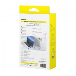 Data Cable Discolor Baseus - USB-C to USB-C, 100W, 480Mbps, 1m - Ezüst-6