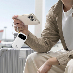 Power Bank Baseus EnerFill FC31 Qpow 3 (E0028C03) - USB-C/Lightning kábelekkel, 10000mAh, 45W, digitális kijelző - Galaxy Kék-1