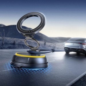 Baseus PrimeTrip VC2 Flex (C0013803) mágneses autós tartó műszerfalra/szélvédőre, összecsukható, állítható, vákuumzáras - Fekete-2