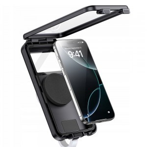 Baseus - Kerékpártartó PrimeTrip VB1 RainShield (C0013D01) - Mágneses tartás, Állítható, Lopásgátló rendszer - Kozmikus fekete-1