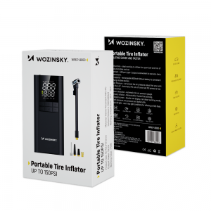 Wozinsky WPEP-8000 kompresszor, elektromos pumpa, 8000mAh power bank, zseblámpa - fekete-9