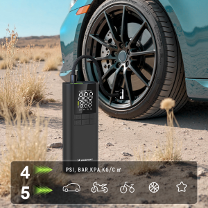 Wozinsky WPEP-8000 kompresszor, elektromos pumpa, 8000mAh power bank, zseblámpa - fekete-7