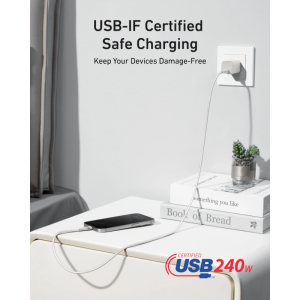 USB-C to USB-C kábel Anker, 240W, 1.8m, Fehér A82E2H22-5