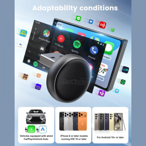 Wireless Carplay / Android Auto Adapter Carlinkit Mini Ultra3 tok, Apple iPhone / Android sorozat, Fekete-1