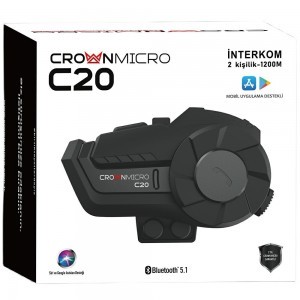 Crown C20 Motorkerékpár Intercom Bluetooth 5.1 fekete-5