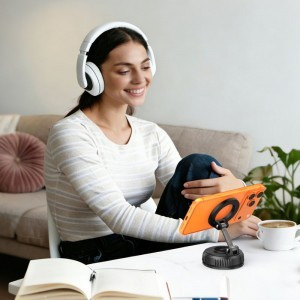 Tech-protect N61 mágneses Magsafe szélvédő és műszerfal autós telefontartó Fekete-5