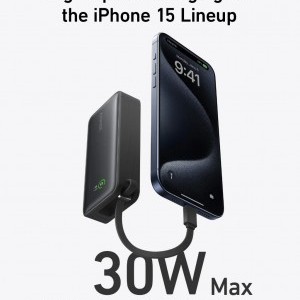 Powerbank Anker Nano, 10000mAh, 30W, QC + PD, Fekete A1259G11-3