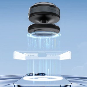 Dudao F24MAX autós telefontartó 15W vezetéknélküli töltéssel, MagSafe kompatibilis, automata tapadókoronggal - fekete-5