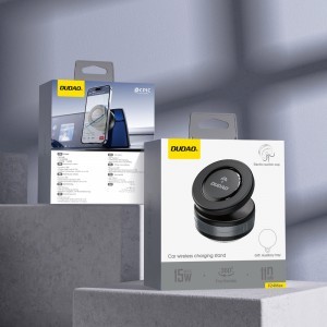 Dudao F24MAX autós telefontartó 15W vezetéknélküli töltéssel, MagSafe kompatibilis, automata tapadókoronggal - fekete-6