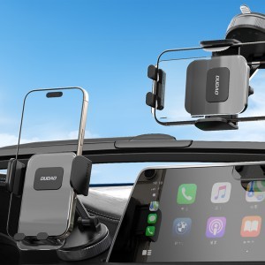 Dudao F24PLUS műszerfalra erősíthető autós telefontartó tapadókoronggal - Fekete-6