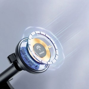 Dudao F12MAX+ autós tartó 15W vezeték nélküli töltővel, Magsafe kompatibilis - Fekete-8