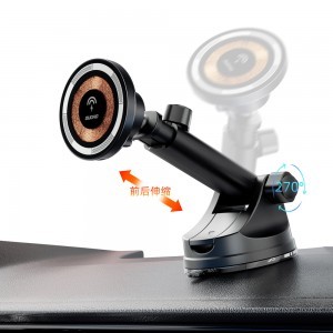 Dudao F12MAX+ autós tartó 15W vezeték nélküli töltővel, Magsafe kompatibilis - Fekete-1