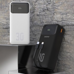 Dudao K15MAX 30000mAh PD 22.5W Powerbank beépített kábelekkel - Fekete-2