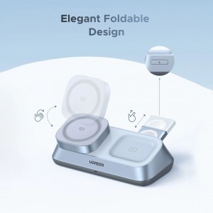 UGREEN W711 3in1 vezeték nélküli töltőállomás, 25W, 1.67A, kék-7