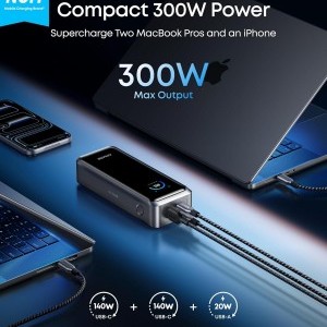 Powerbank Anker Prime, 26250mAh, 300W, QC + PD, Fekete A110AH11-3