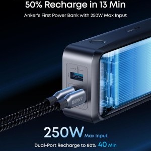 Powerbank Anker Prime, 26250mAh, 300W, QC + PD, Fekete A110AH11-2