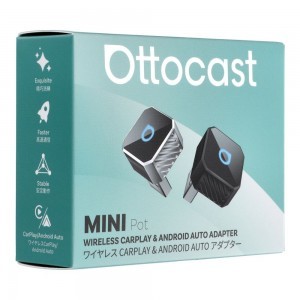 Ezüst OTTOCAST Mini Cube T3 vezeték nélküli autós adapter-5