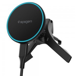 SPIGEN EV15MAQ ESSENTIAL MAGNETIKUS MAGSAFE AUTÓS TELEFONTARTÓ VEZETÉK NÉLKÜLI TÖLTŐ 15W Qi2 FEKETE