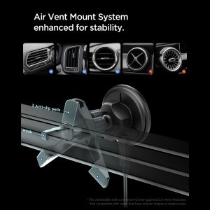 SPIGEN EV15MAQ ESSENTIAL MAGNETIKUS MAGSAFE AUTÓS TELEFONTARTÓ VEZETÉK NÉLKÜLI TÖLTŐ 15W Qi2 FEKETE-3