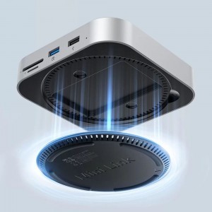 Orico MiniLink 9 az 1-ben dokkoló állomás merevlemez rekesszel - Ezüst-3