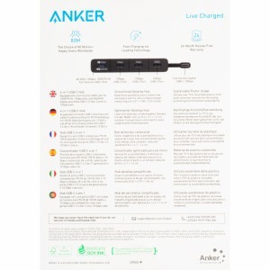Anker USB-C Hub, 4 x USB-C, Fekete A8340GA1-7