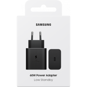 Hálózati töltő Samsung, 60W, 3A, 1 x USB-C, Fekete EP-T6010NBEGWW-3