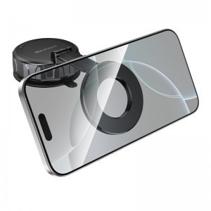 Autós tartó BH140 Gloria vákuumos, mágneses, szélvédőre fekete-4