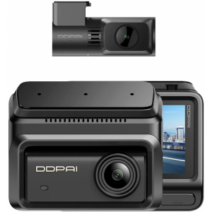 Dash + Hátsó Kamera DDPAI Z90 Dual, 4K, 64Gb, Wi-Fi, GPS, 3 hüvelykes LCD, Fekete