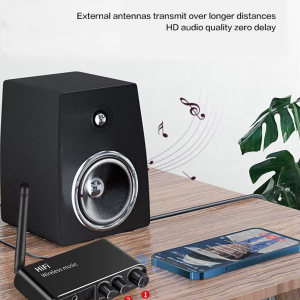 Optikai és koaxiális digitális–analóg audió átalakító Bluetooth audió vevővel és USB MP3 lejátszó funkcióval T01-5