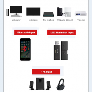 Optikai és koaxiális digitális–analóg audió átalakító Bluetooth audió vevővel és USB MP3 lejátszó funkcióval T01-4