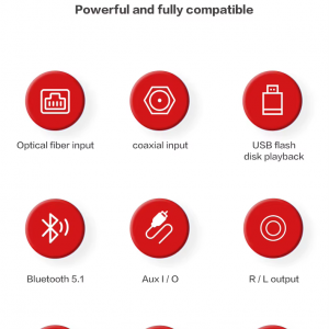 Optikai és koaxiális digitális–analóg audió átalakító Bluetooth audió vevővel és USB MP3 lejátszó funkcióval T01-3
