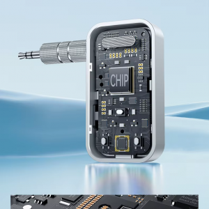 T67 Bluetooth 5.3 hordozható AUX audió vevő és adó, autós kihangosító és sztereó rendszer kompatibilitással-6