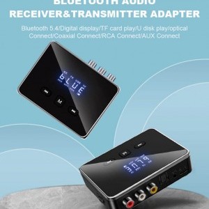 RT06 Bluetooth vezeték nélküli audió vevő és adó, optikai (TOSLINK) csatlakozóval és kihangosító funkcióval-1