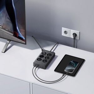 UGREEN S622 elosztó, 20W, 6xAC, 3xUSB, USB-C, 1,5m kábel-3