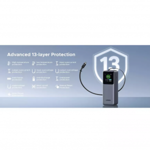 Powerbank UGREEN PB726 (55987B), 20000mAh, 165W, QC + PD, Szürke-4