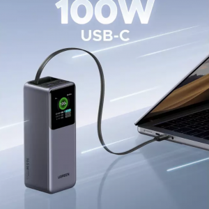 Powerbank UGREEN PB726 (55987B), 20000mAh, 165W, QC + PD, Szürke-1