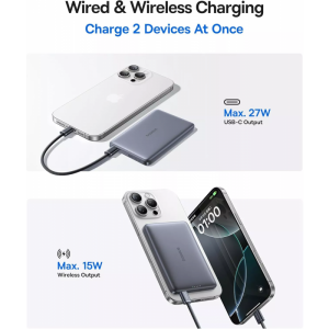 Powerbank Baseus PicoGo AM41, 10000mAh, 27W, PD + FQI, Szürke E0027200-5