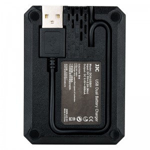 JJC DCH-E6T USB Dual akkumulátor töltő-2