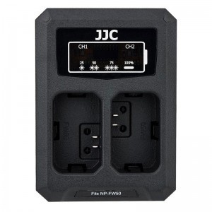 JJC DCH-FW50TC USB Dual akkumulátor töltő