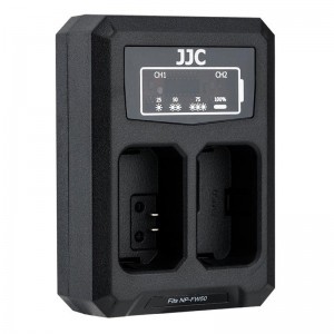 JJC DCH-FW50TC USB Dual akkumulátor töltő-1