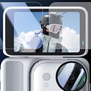 PULUZ 2 az 1-ben üvegfólia Insta360 GO Ultra (Fekete) üvegfólia-5