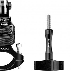 PULUZ 360°-os alumínium kormányrögzítő sportkamerákhoz (fekete)