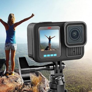 PULUZ 360°-os alumínium kormányrögzítő sportkamerákhoz (fekete)-1