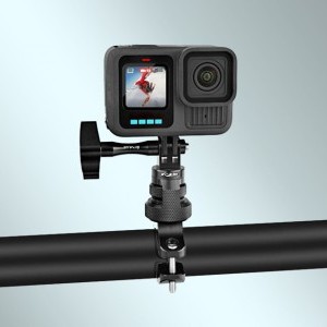 PULUZ 360°-os alumínium kormányrögzítő sportkamerákhoz (fekete)-3