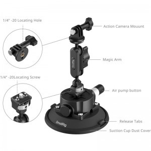 Smallrig 5855 11 cm Suction Cup Mount for Action Cameras-2
