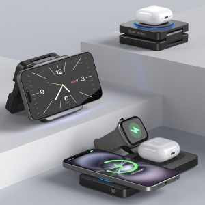  Blavec BQI-04 Qi 15W Magsafe töltőállomás 3in1 UniCharge (BQI04-QIMB) fekete-7