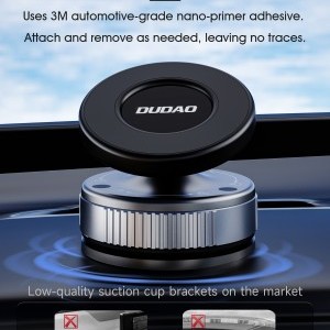 Dudao F24 MagSafe Kompatibilis Autós Tartó Szélvédőre vagy Műszerfalra Tapadókoronggal - Fekete-3