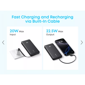 Powerbank Anker Zolo, 10000mAh, 22.5W, QC + PD, Fehér A110DH21-4
