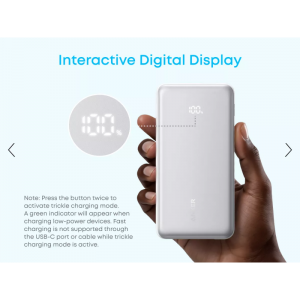 Powerbank Anker Zolo, 10000mAh, 22.5W, QC + PD, Fehér A110DH21-6