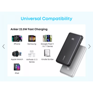 Powerbank Anker Zolo, 10000mAh, 22.5W, QC + PD, Fehér A110DH21-7
